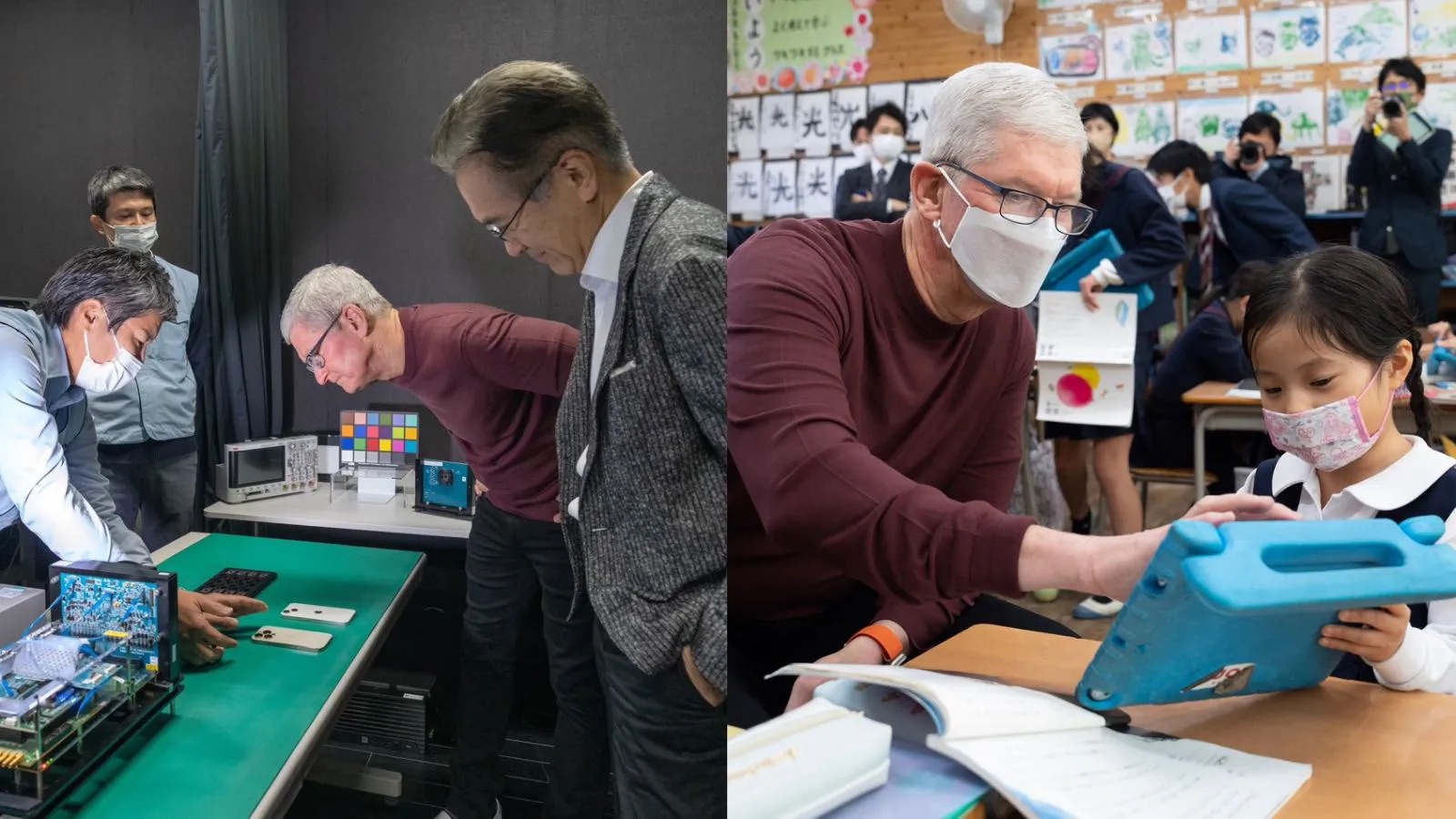 Tim Cook 熊本の学校訪問