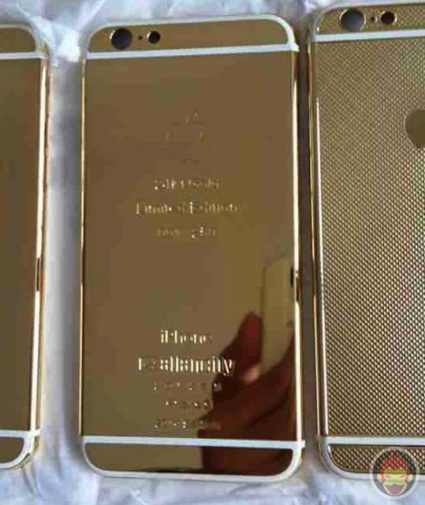 キラキラゴールドにカスタマイズされた「iPhone 6」用バックパネルの写真を入手