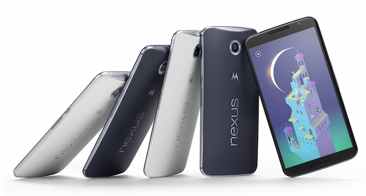 Nexus 6 の外観を歴代の Nexus シリーズと比較した画像 ゴリミー