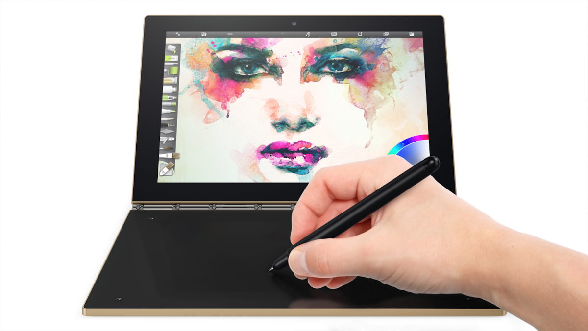 Lenovoの「Yoga Book」は次世代タブレット！キーボードにも巨大絵描きパッドにも手書きメモ帳にもなる ゴリミー