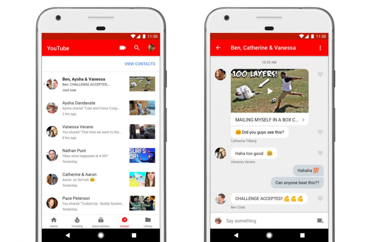 YouTube、チャット機能と動画共有機能を提供開始 ゴリミー