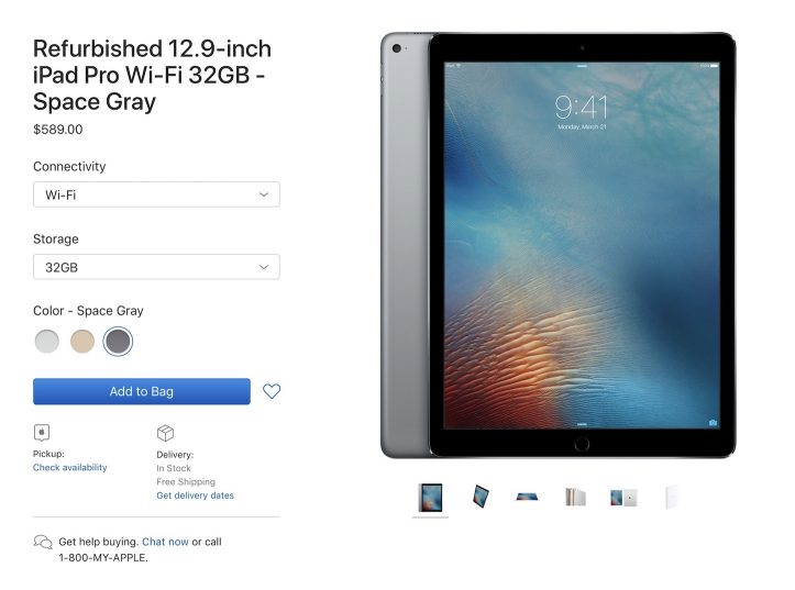 米Apple公式サイト、12.9インチ型iPad Proの2017年モデルを整備済商品として販売開始 | ゴリミー