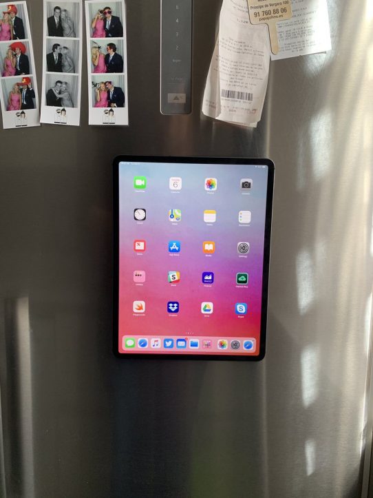 iPad Pro on Fridge