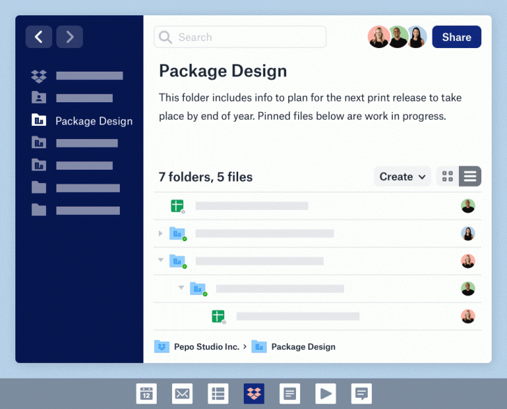 Using folders in Dropbox (New)