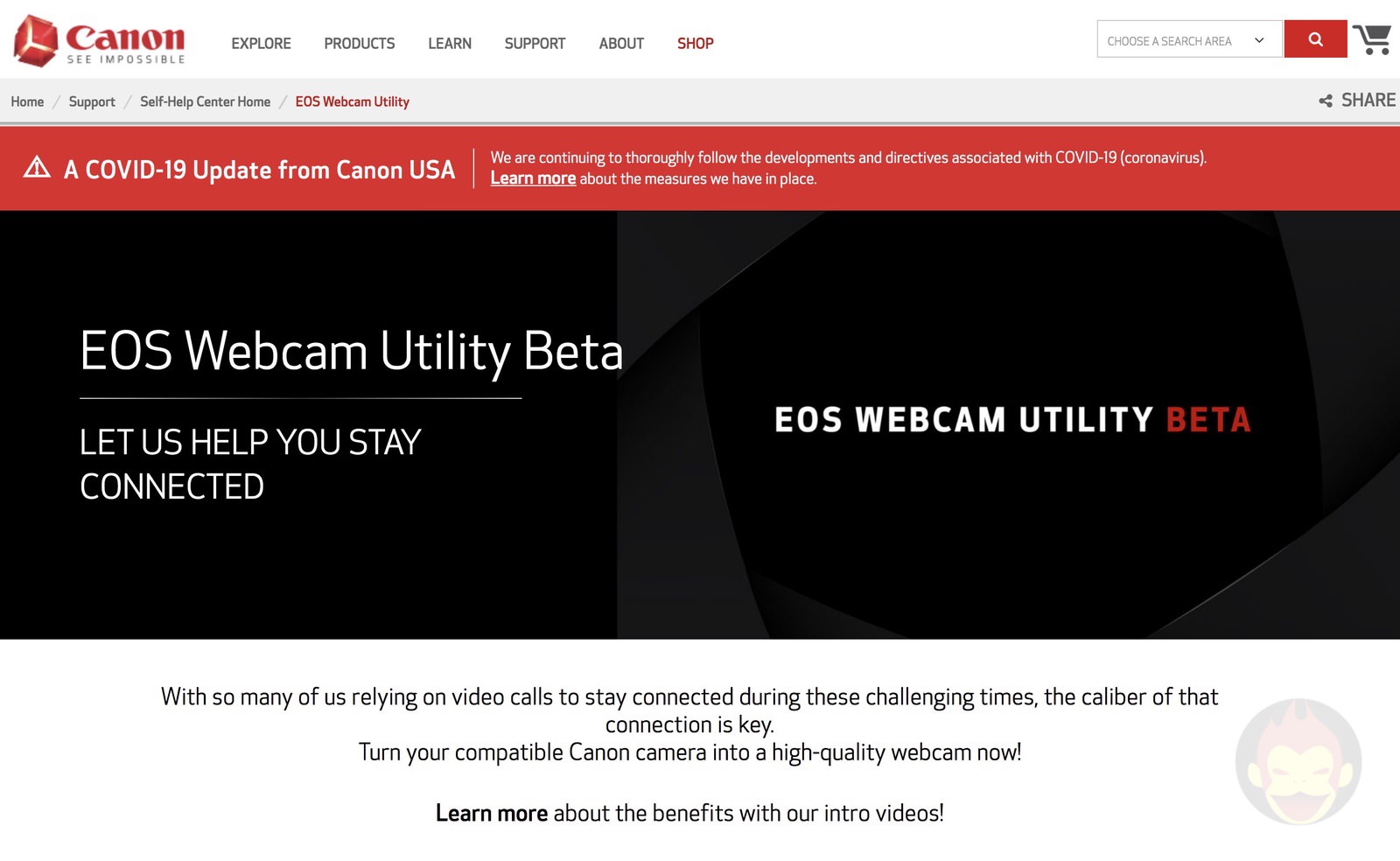 EOS Camera Utility Beta for Mac macOS 01