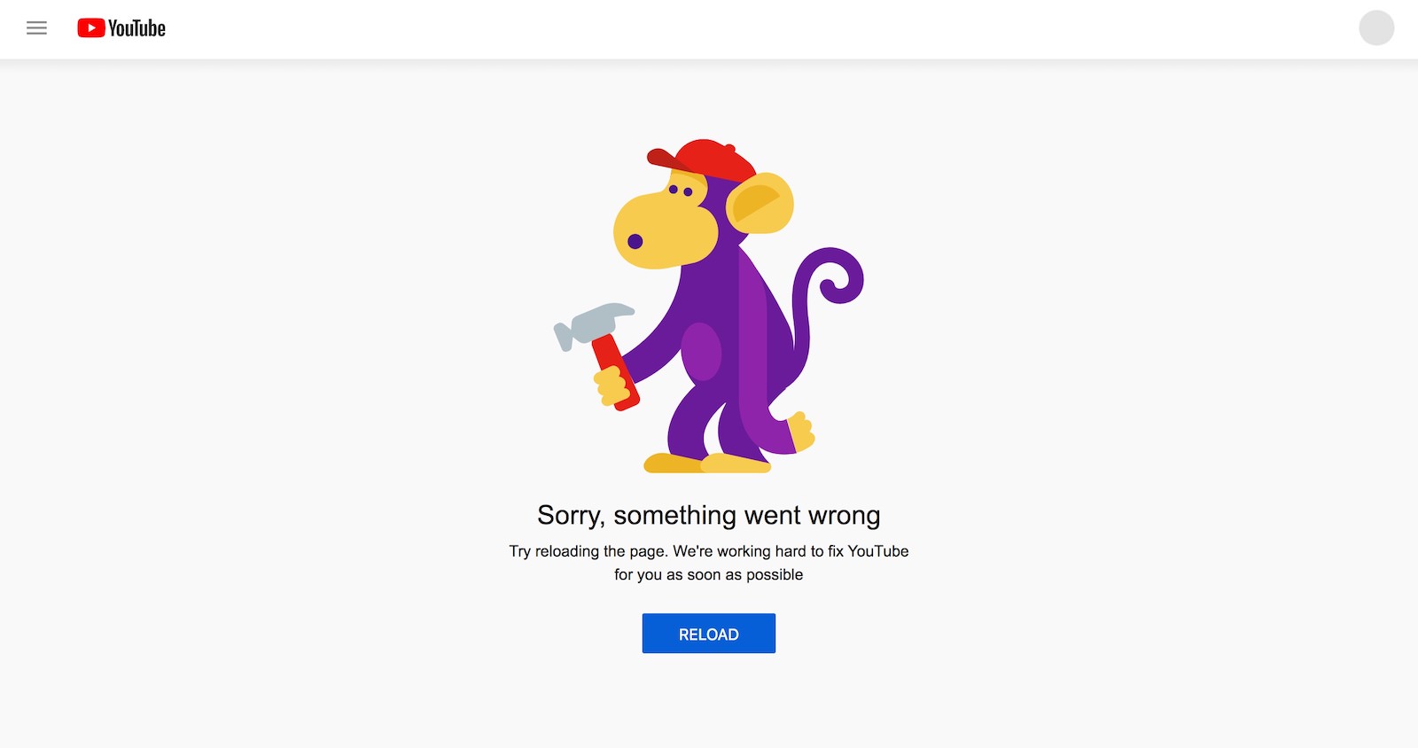 YouTube is down