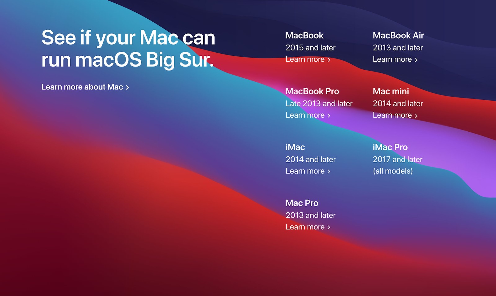 Macos big sur compatible mac