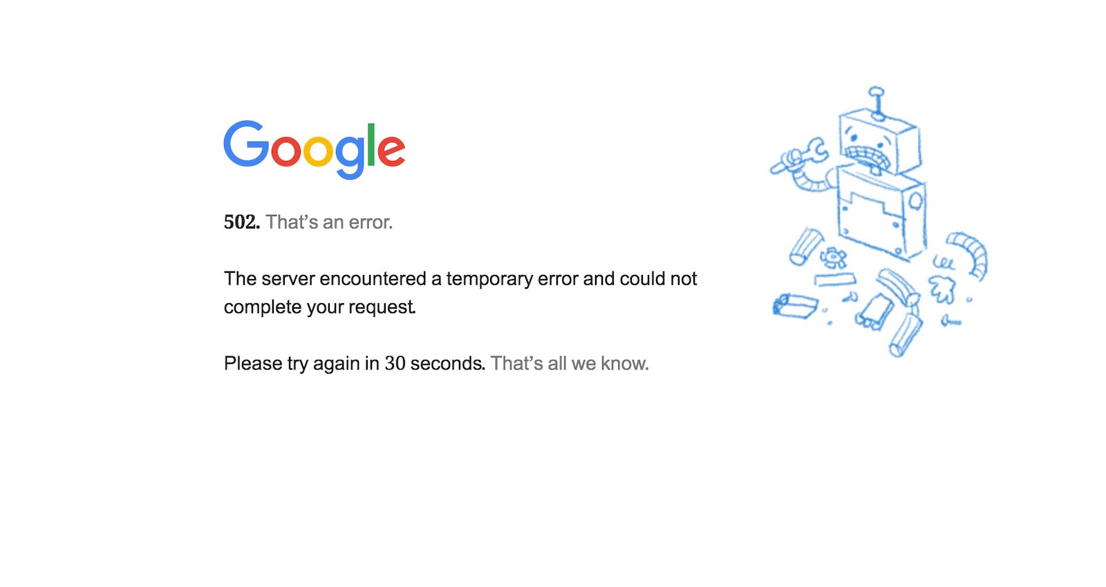Google services are down