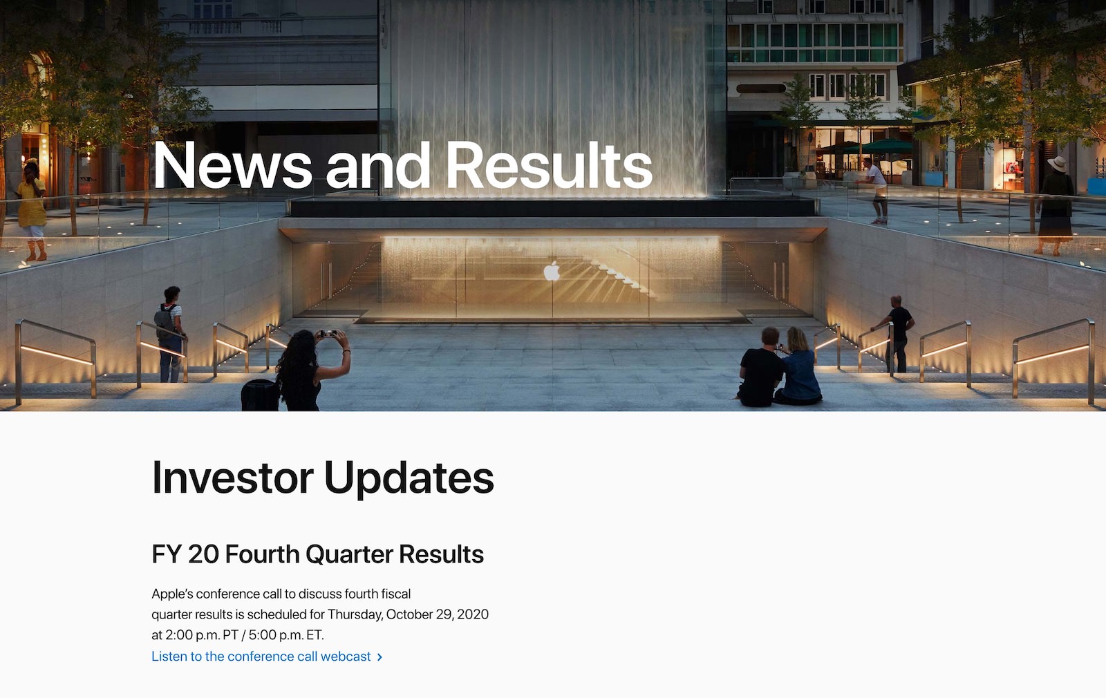 Apple Finance 4th quarter 2020