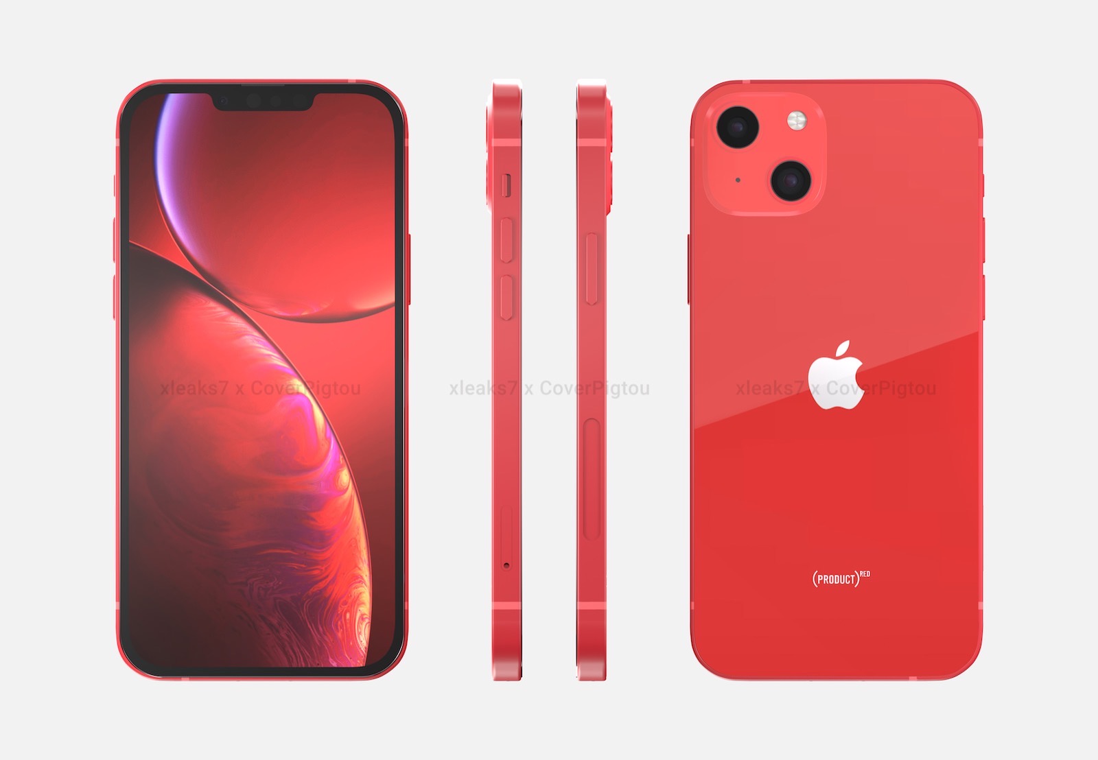 iPhone 13の(PRODUCT)REDモデル、モックアップ画像が公開 | ゴリミー