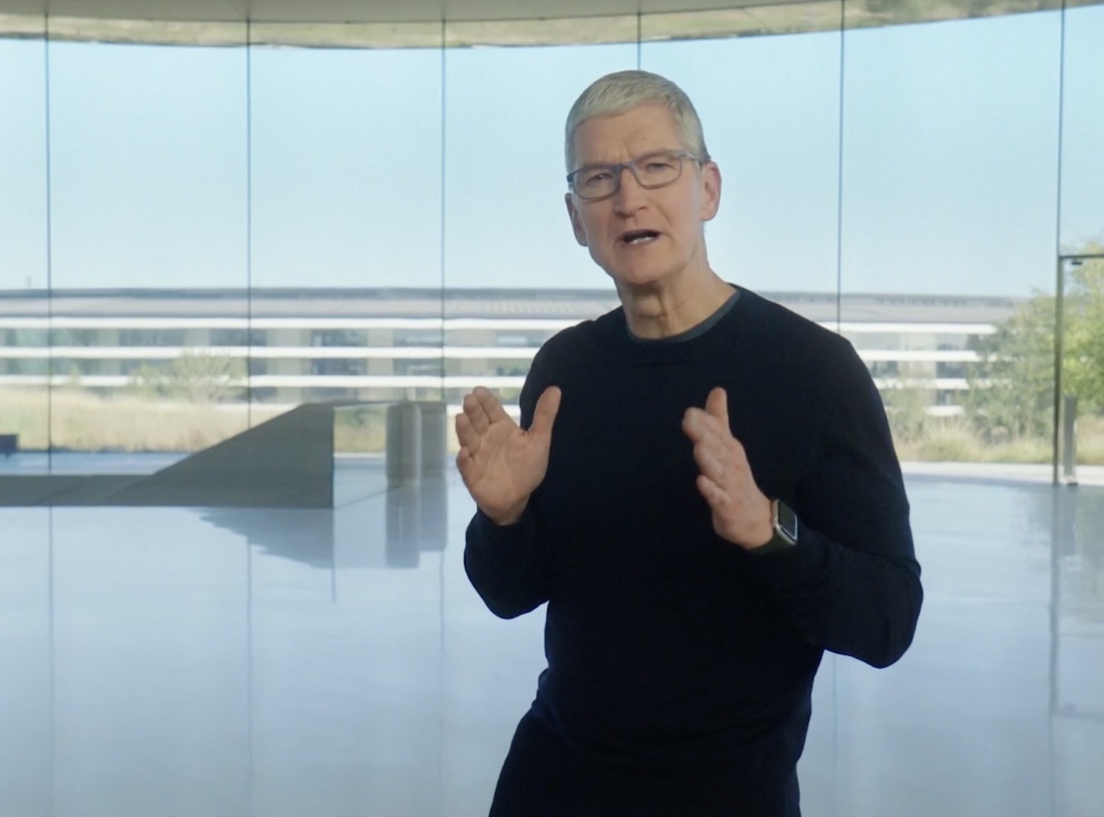 Tim Cook at steve jobs theater