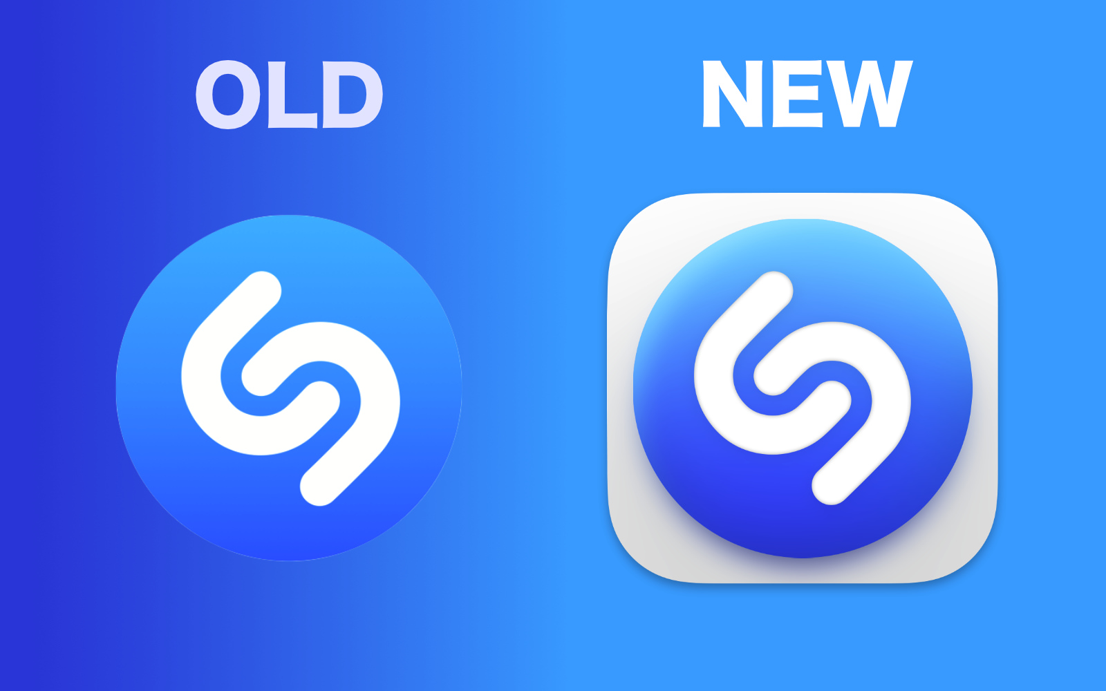 OLD and New Shazam Icon change
