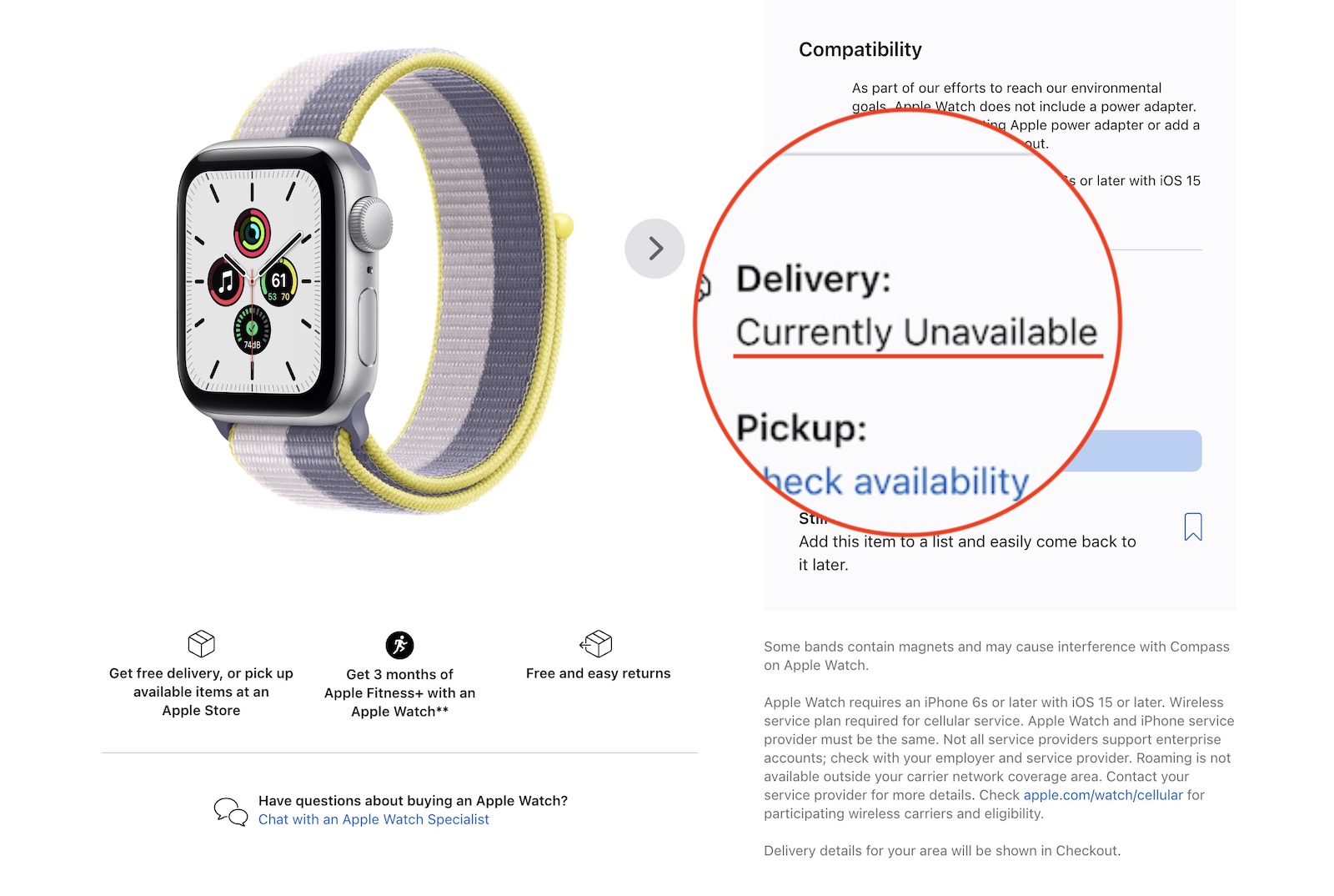 Apple Watch Models out of order US