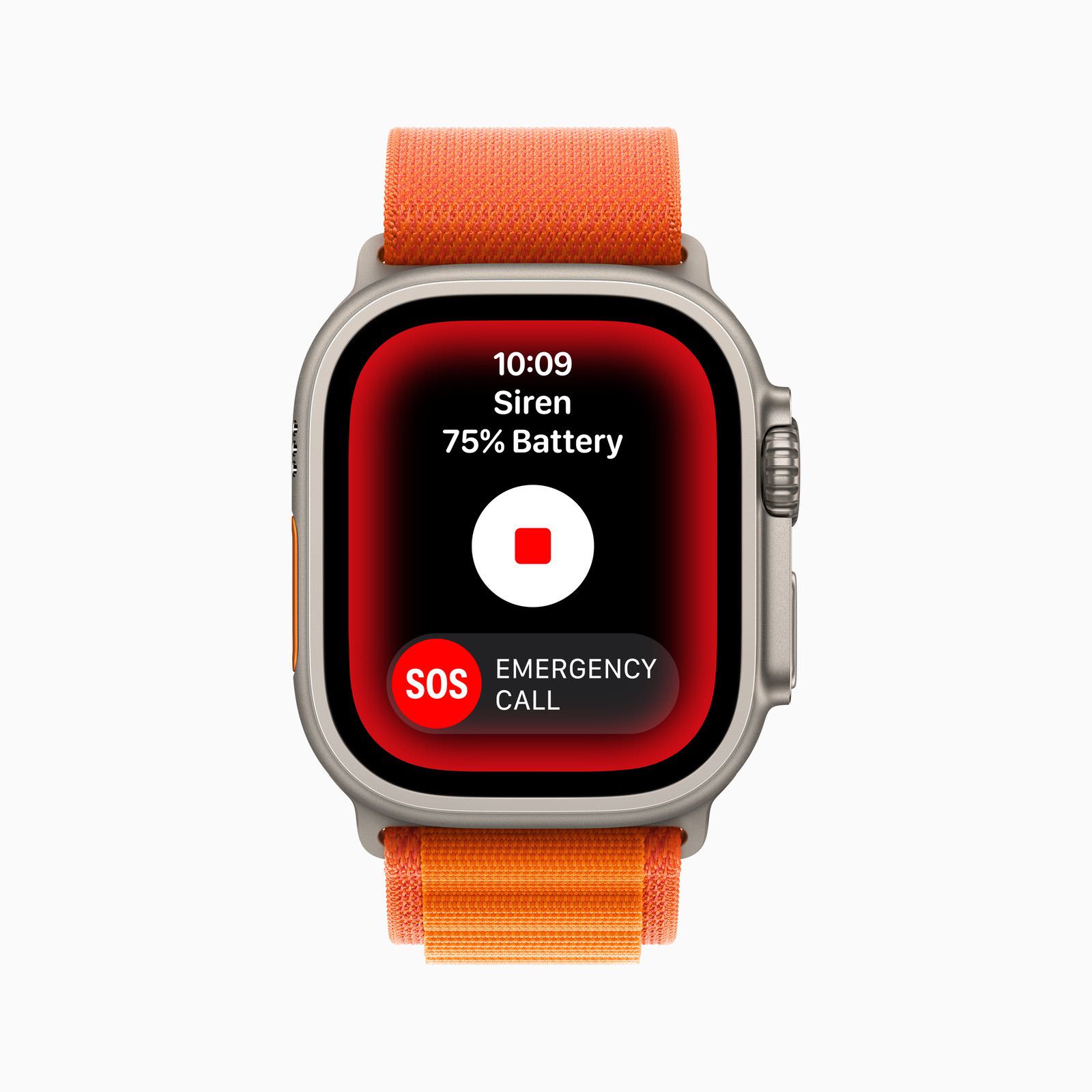 Apple Watch Ultra Orange Alpine Loop Siren 220907