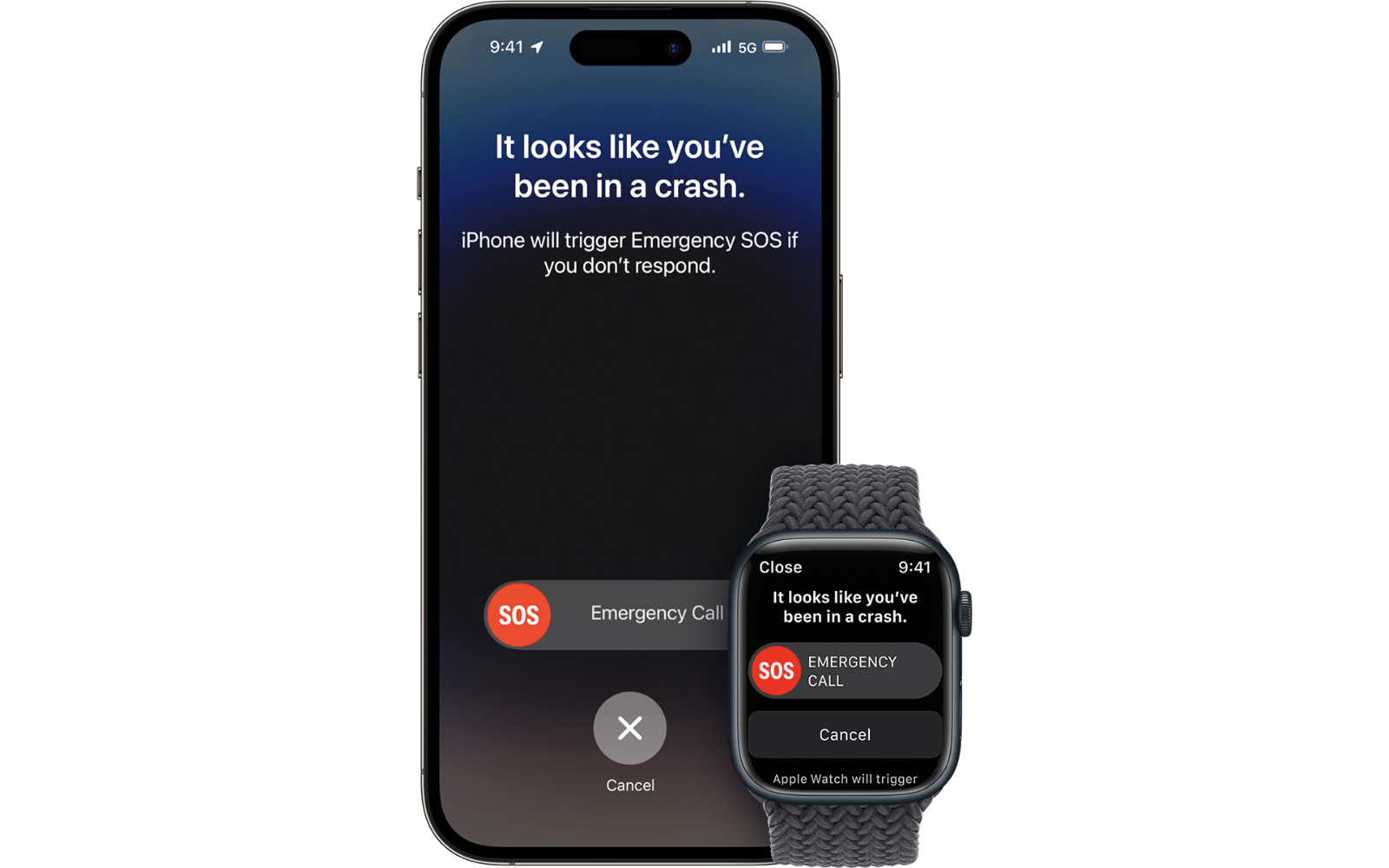 Car Accident iPhone Apple Watch Features