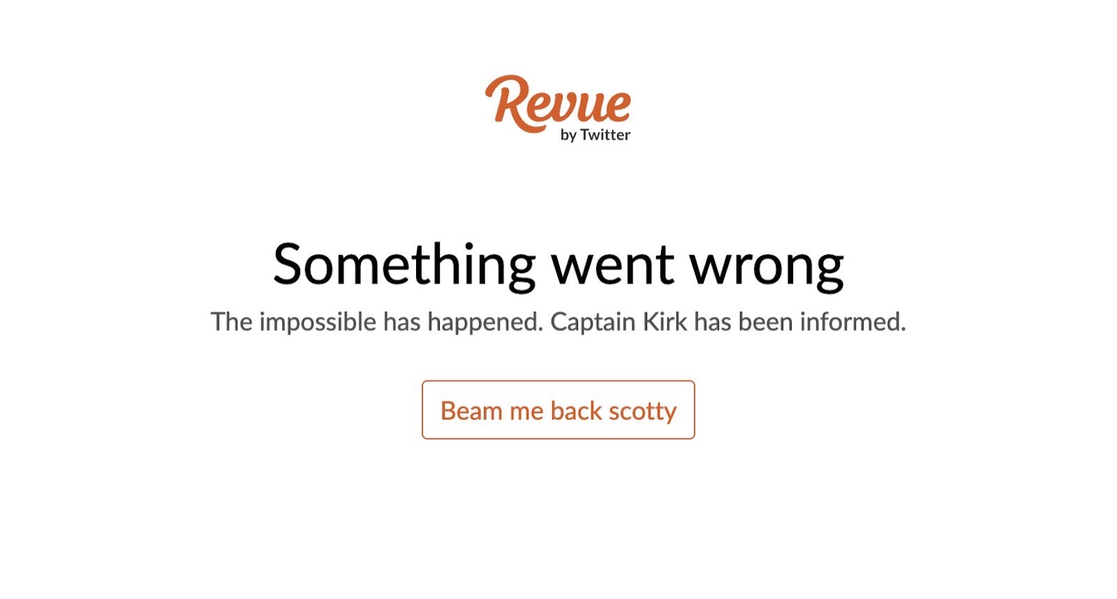 Revue Something went wrong