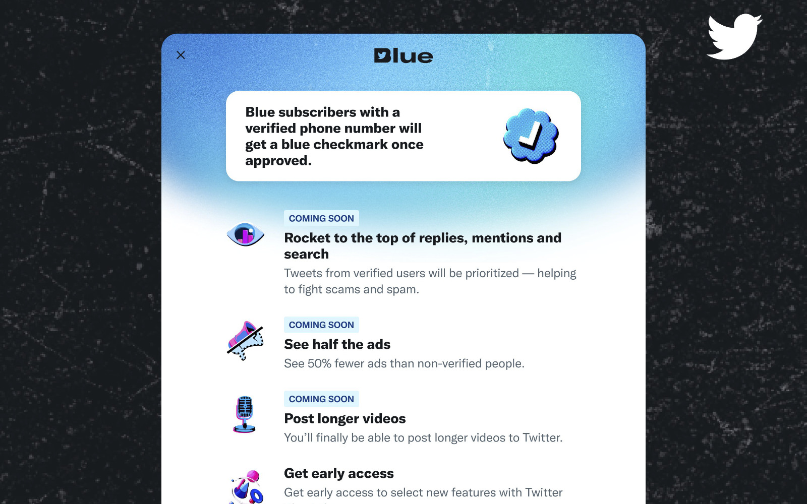 Twitter Blue features coming soon