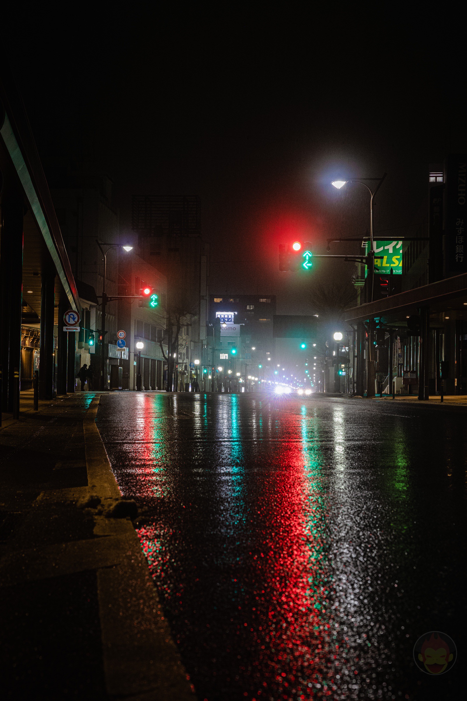 Aizu Wakamatsu night in the rain street photography 06