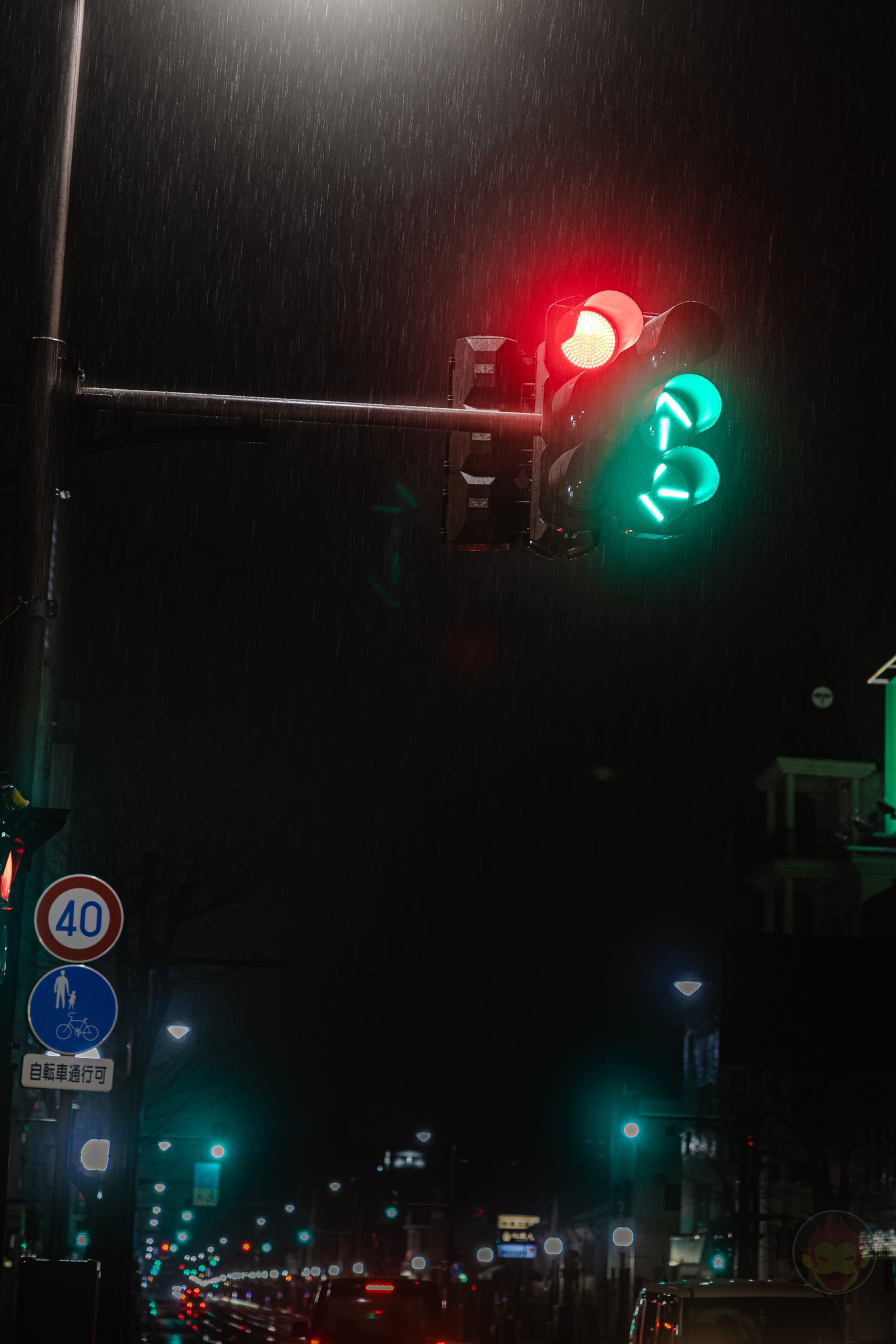 Aizu Wakamatsu night in the rain street photography 08
