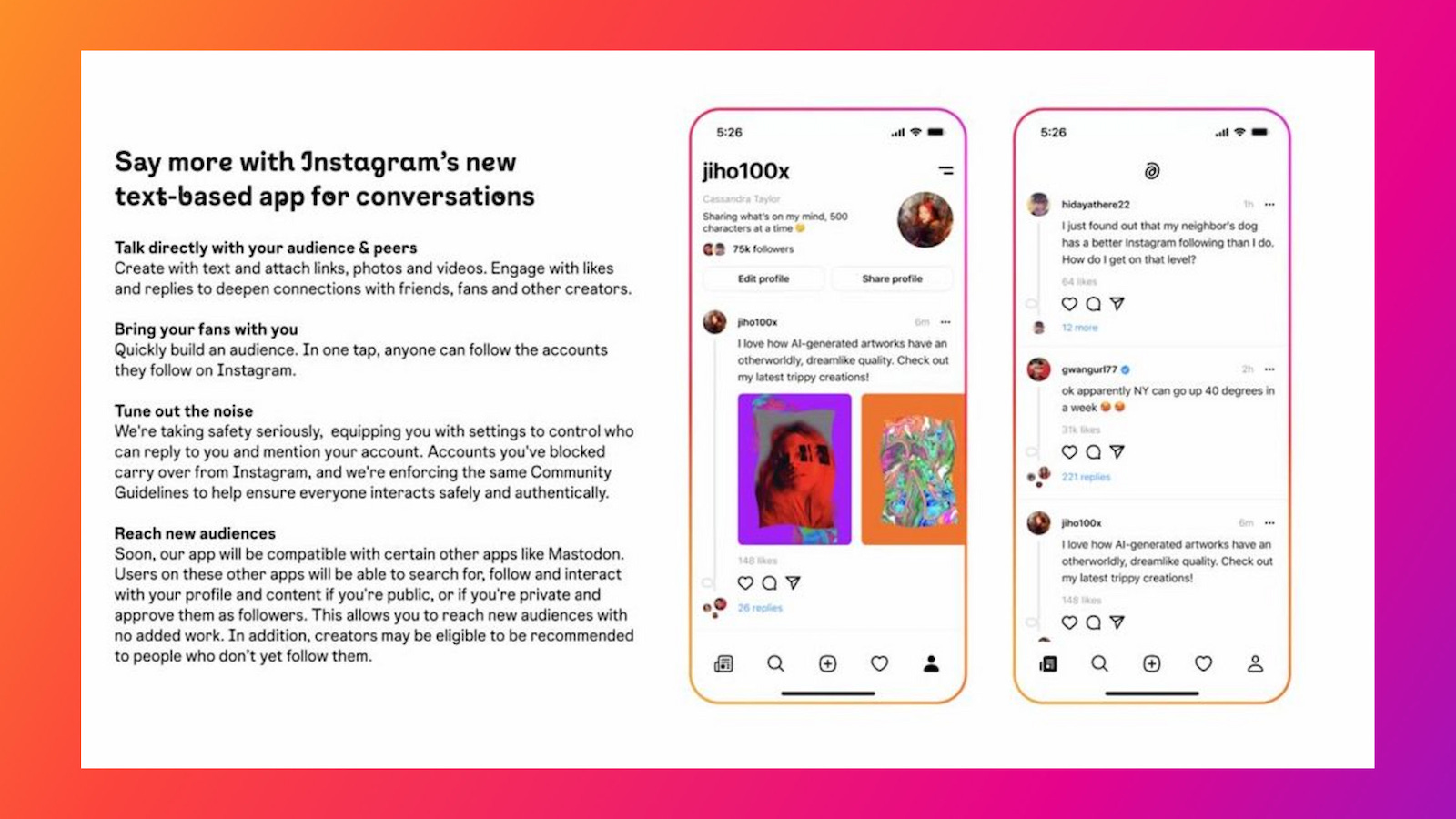 Instagram Text Based new service