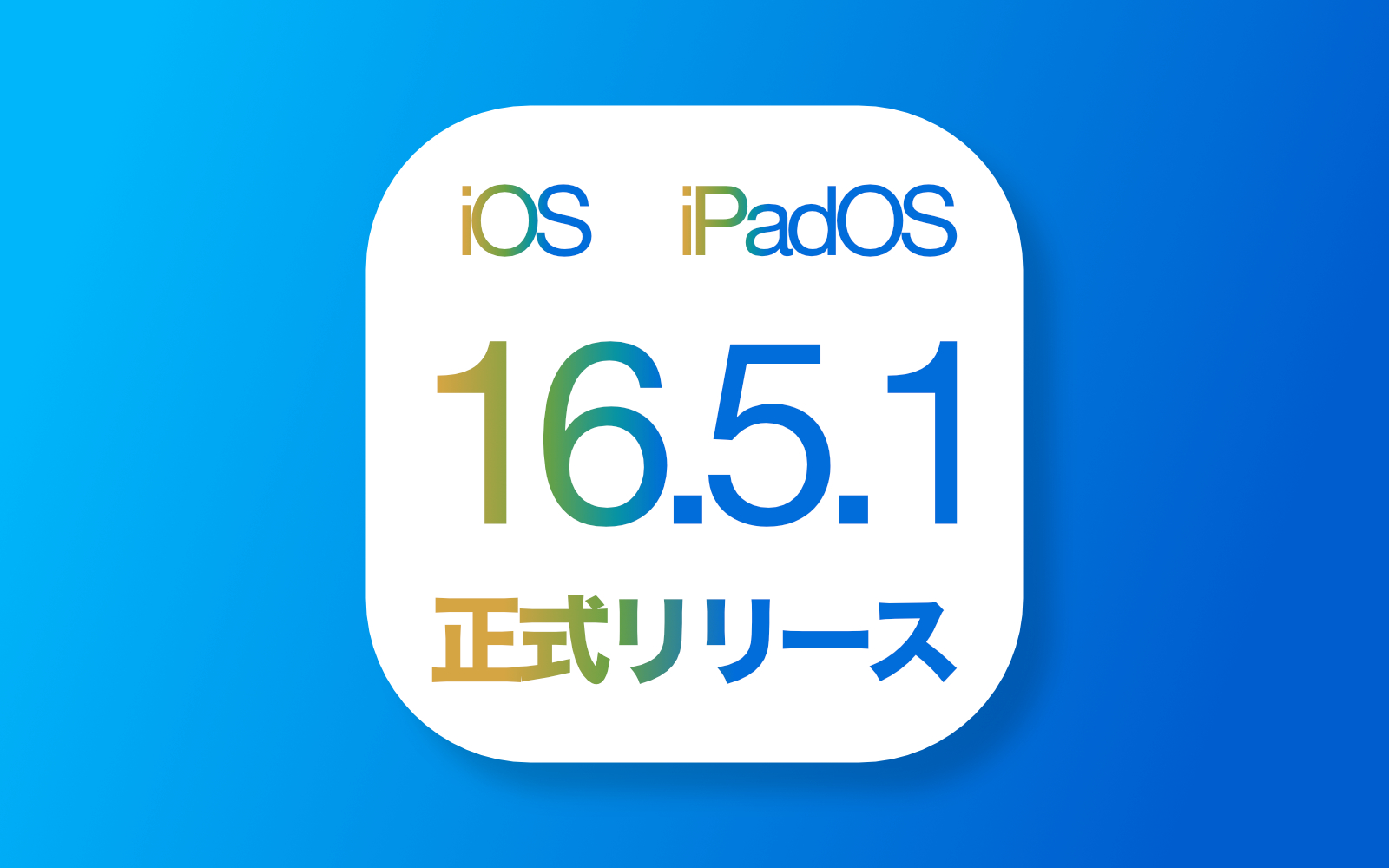 IOS16 5 1 officila release