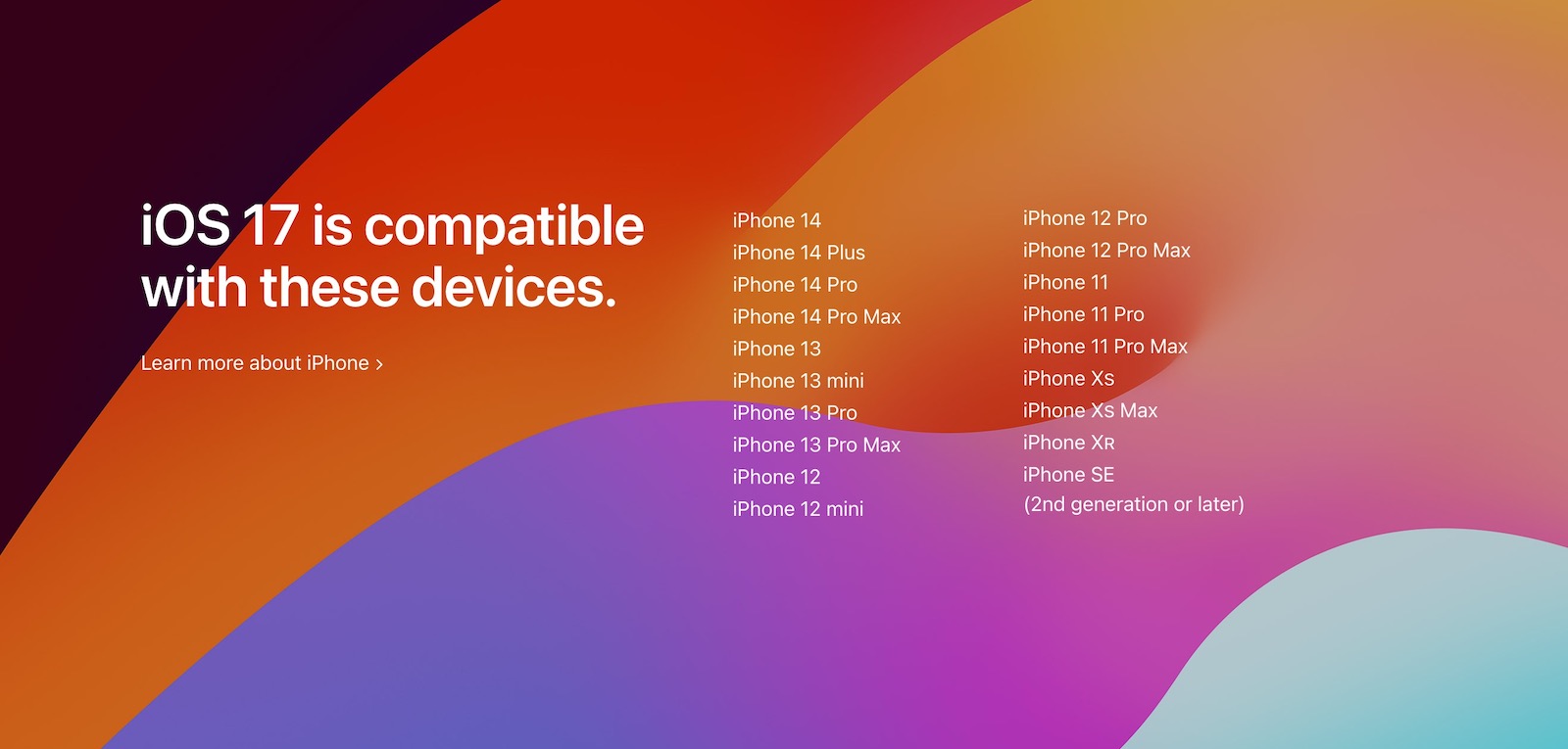 IOS17 supported devices