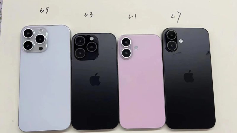 iPhone 16 ProはiPhone 16よりちょっとだけ大きい。サイズの違いが分かるダミーモデルの写真が公開