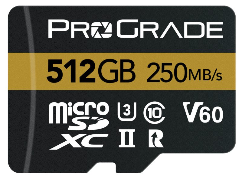 microSDXC UHS-II V60 GOLD 512GBカード