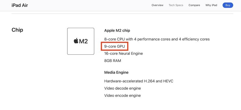 Apple、M2 iPad AirのGPUコア数を密かに”ダウングレード”。10コア→9コアに表記を変更