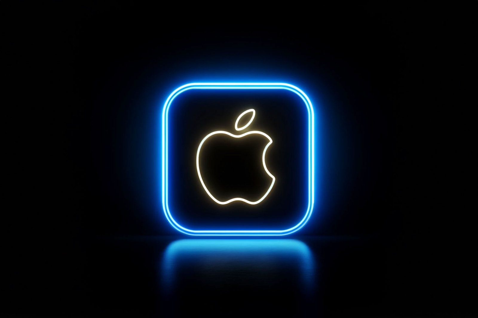Apple logo and ai sci fi