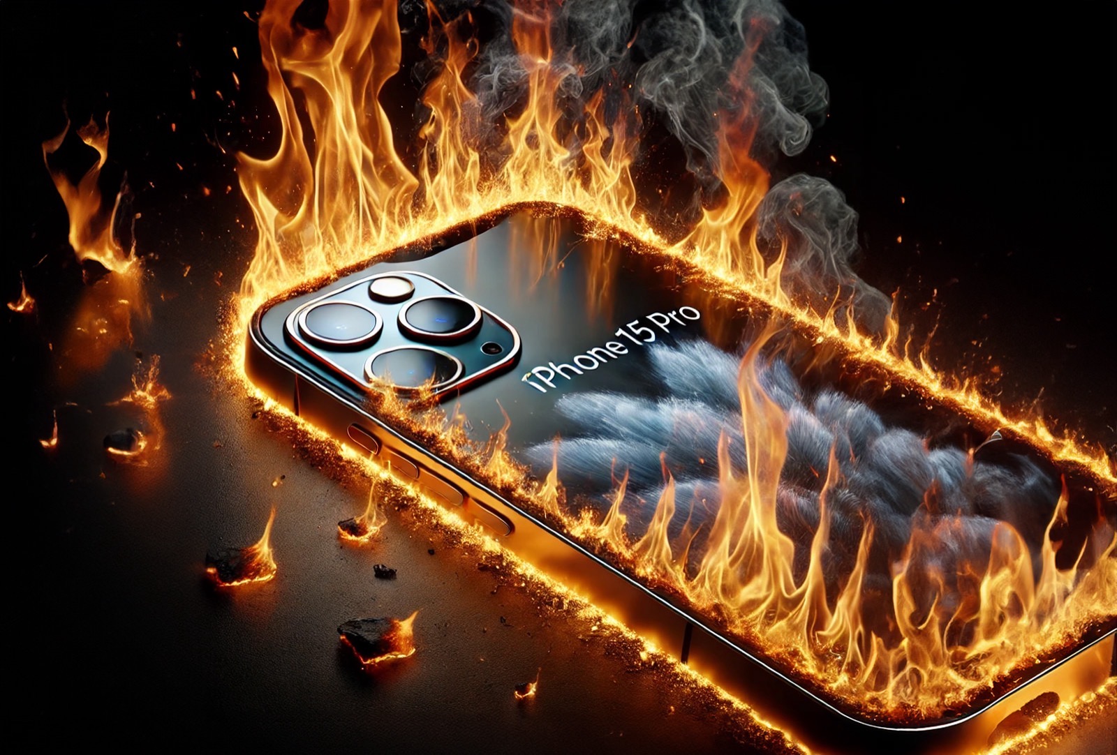 Burning iphone15pro