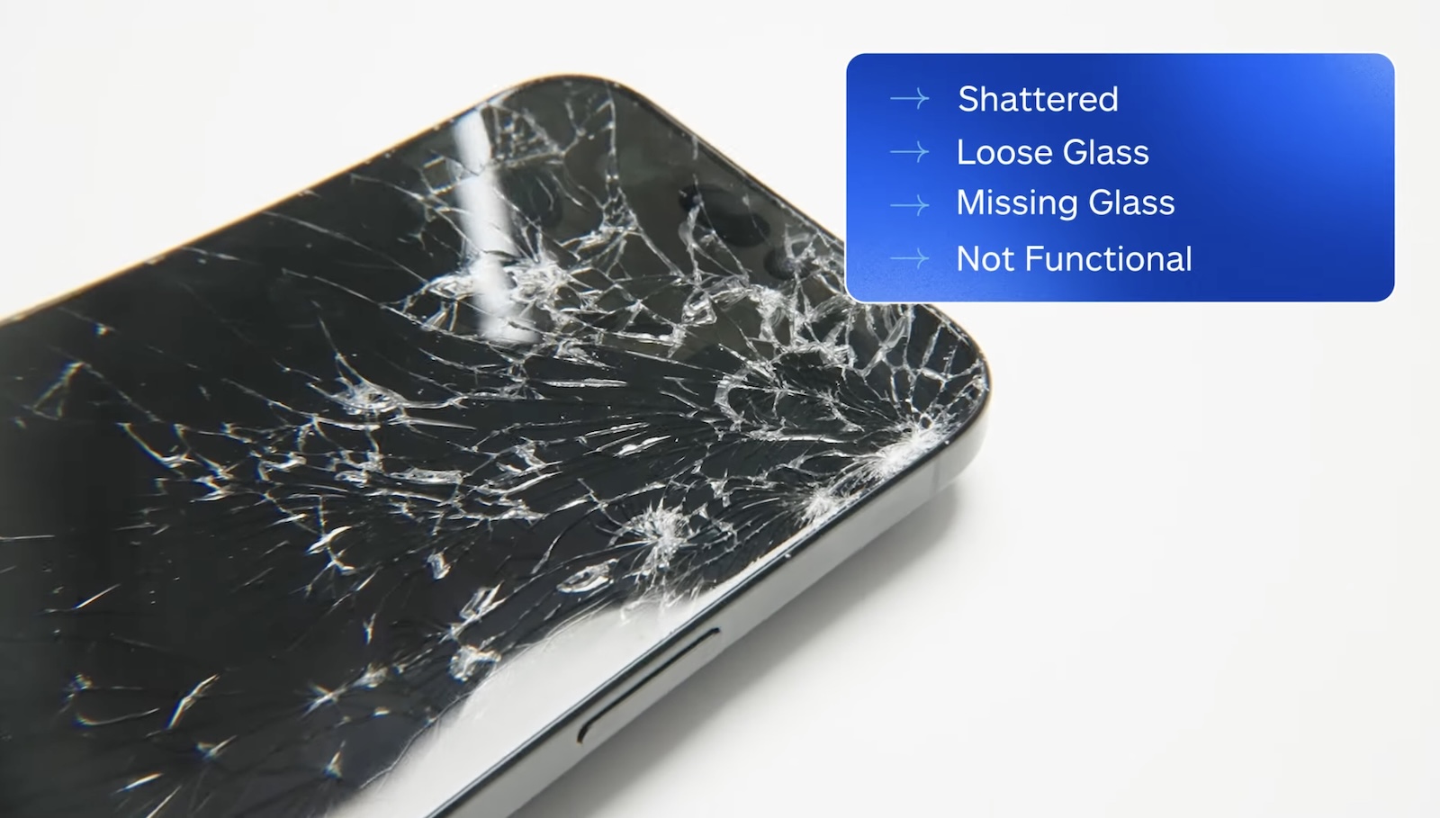 Iphone16promax dipslay shattered