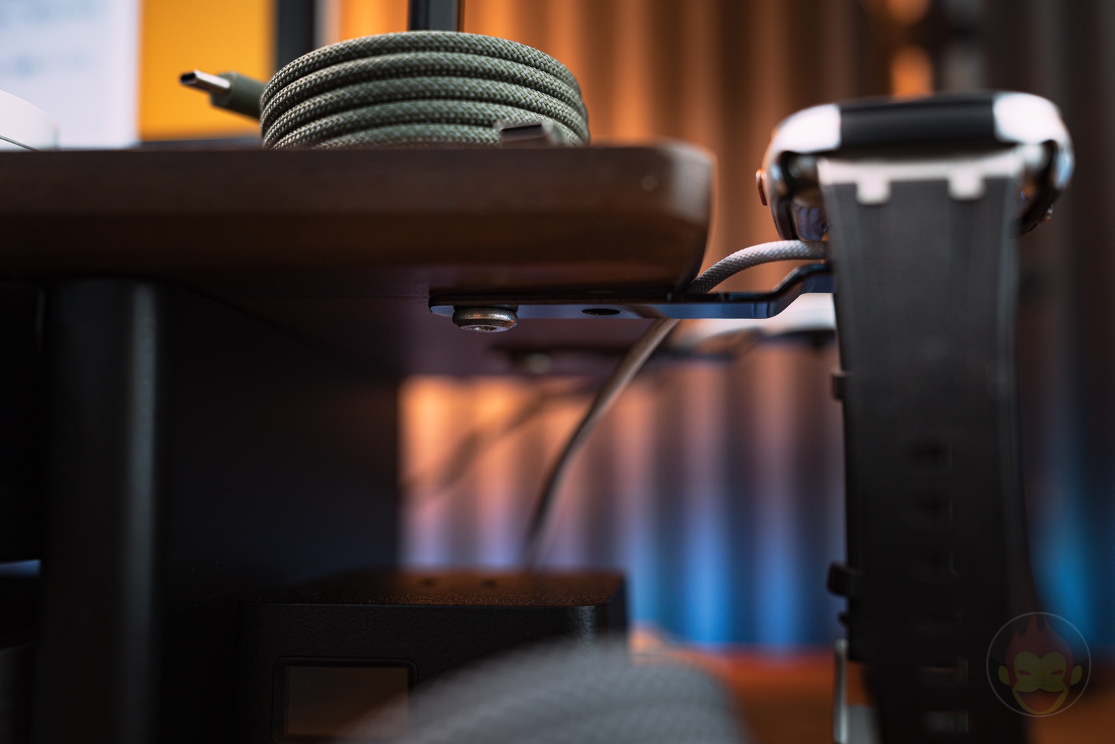 Charging Apple Watch on Desk Shelf 04.