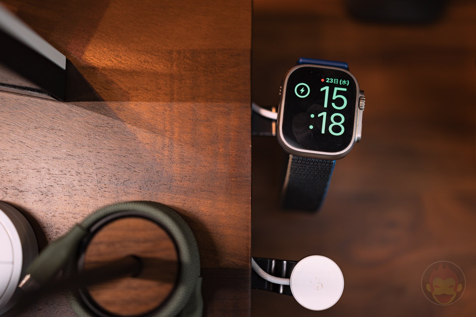 Charging Apple Watch on Desk Shelf 2 02.