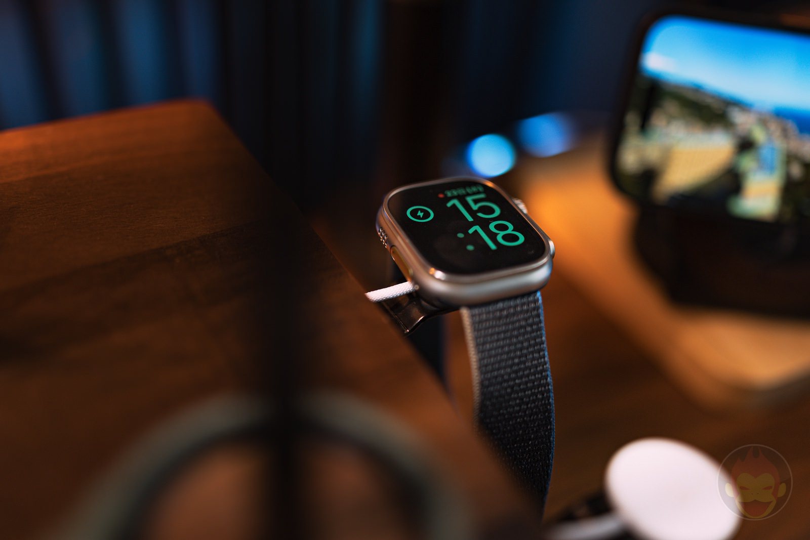 Charging Apple Watch on Desk Shelf 2 04.