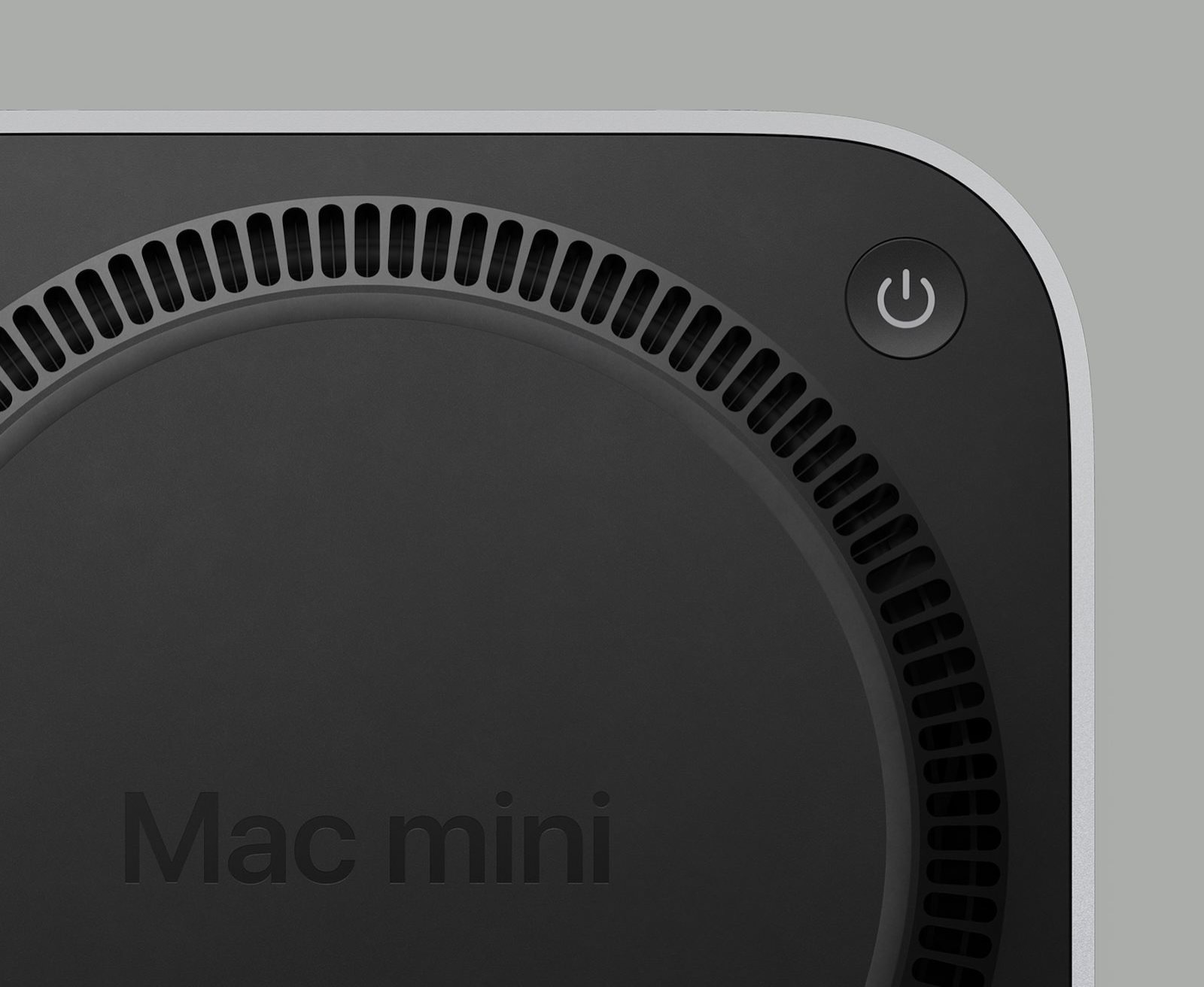 Mac mini power button.