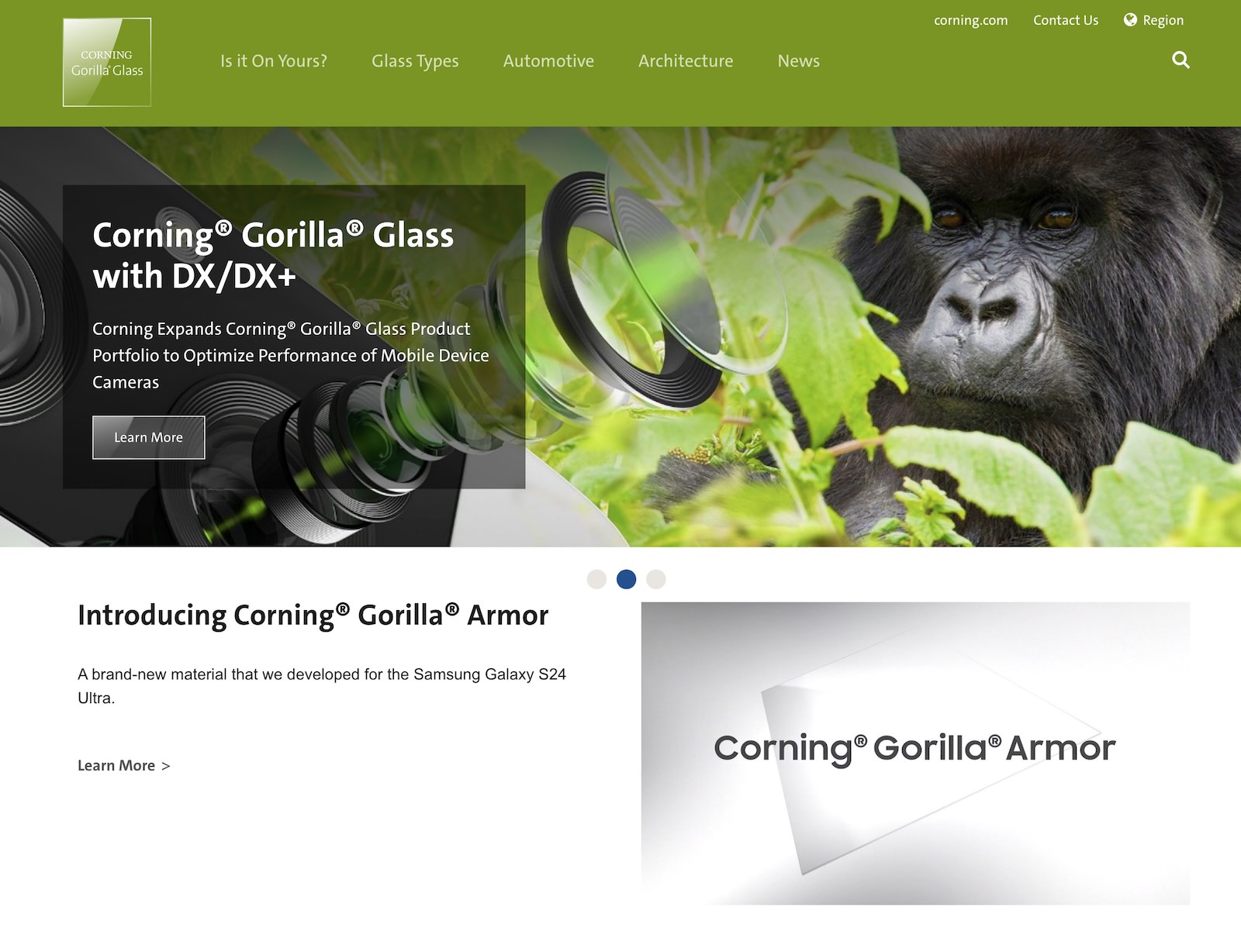 Corning gorilla glass.