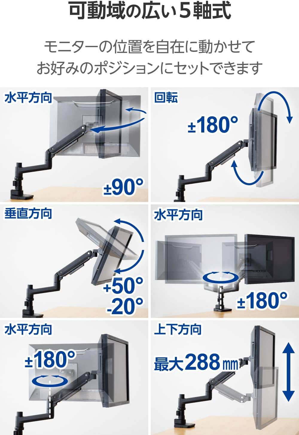 エレコムのモニターアーム「DPA-SL07BK」