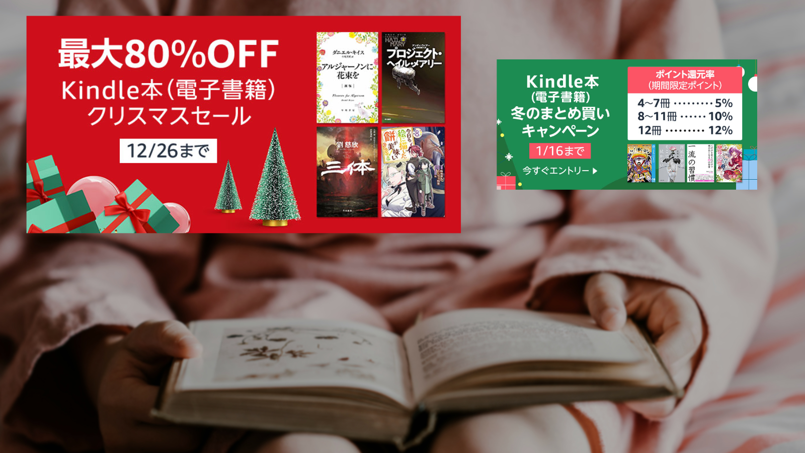 Kindle Sale for xmas 80percent off