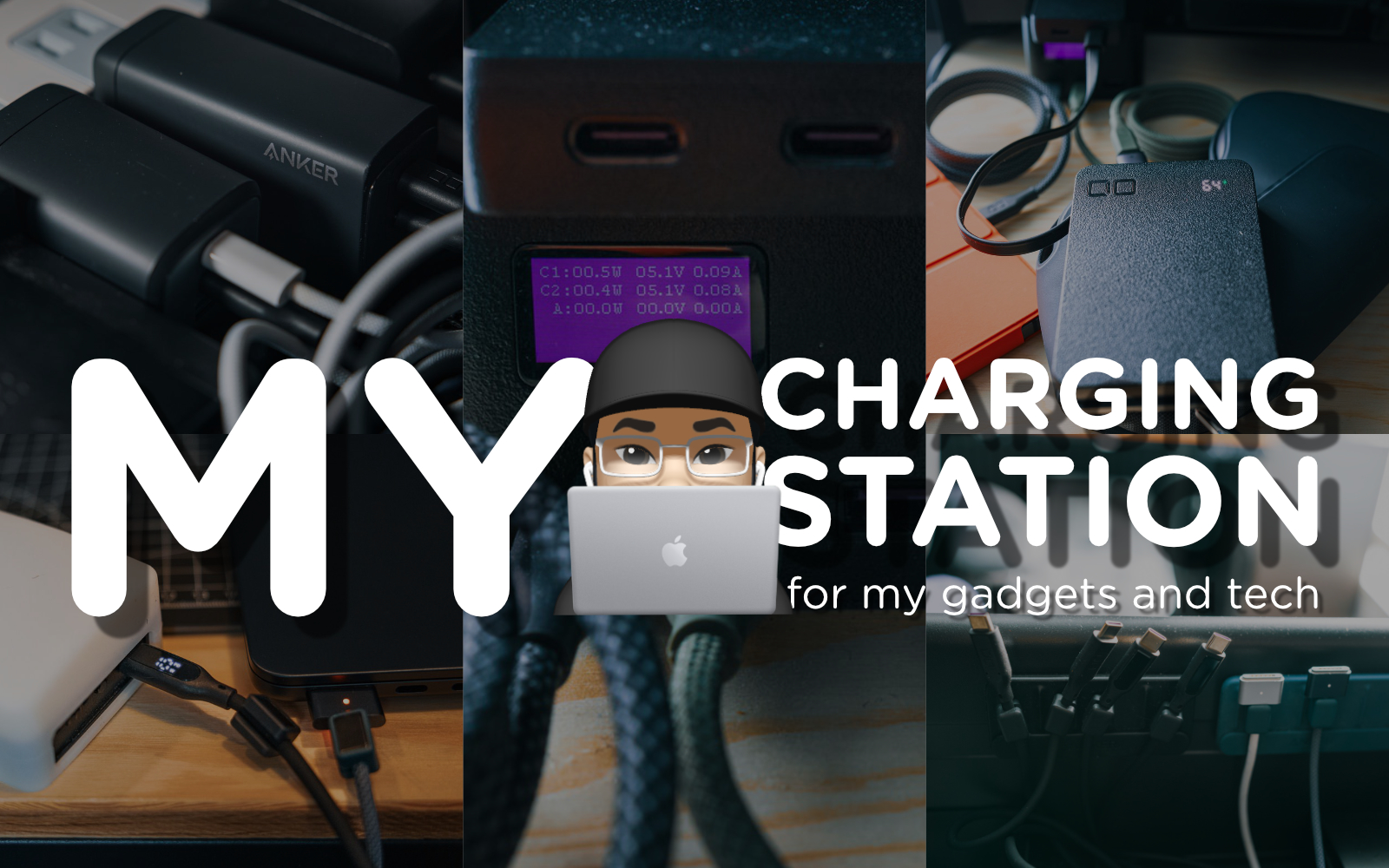 My charging station for my gadgets and tech