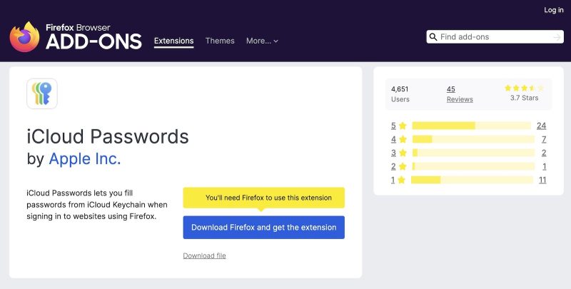 AppleがFirefox向けiCloudパスワード拡張機能を公開、クロスプラットフォームでの利用が可能に