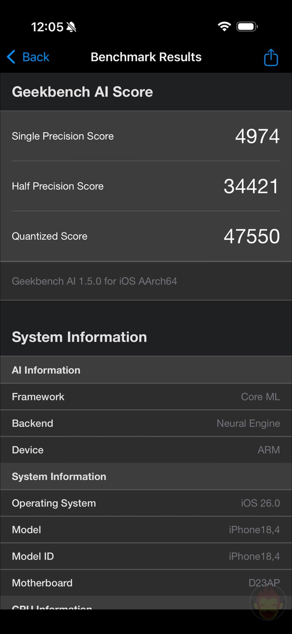 Geekbench AI （Neural Engine）
