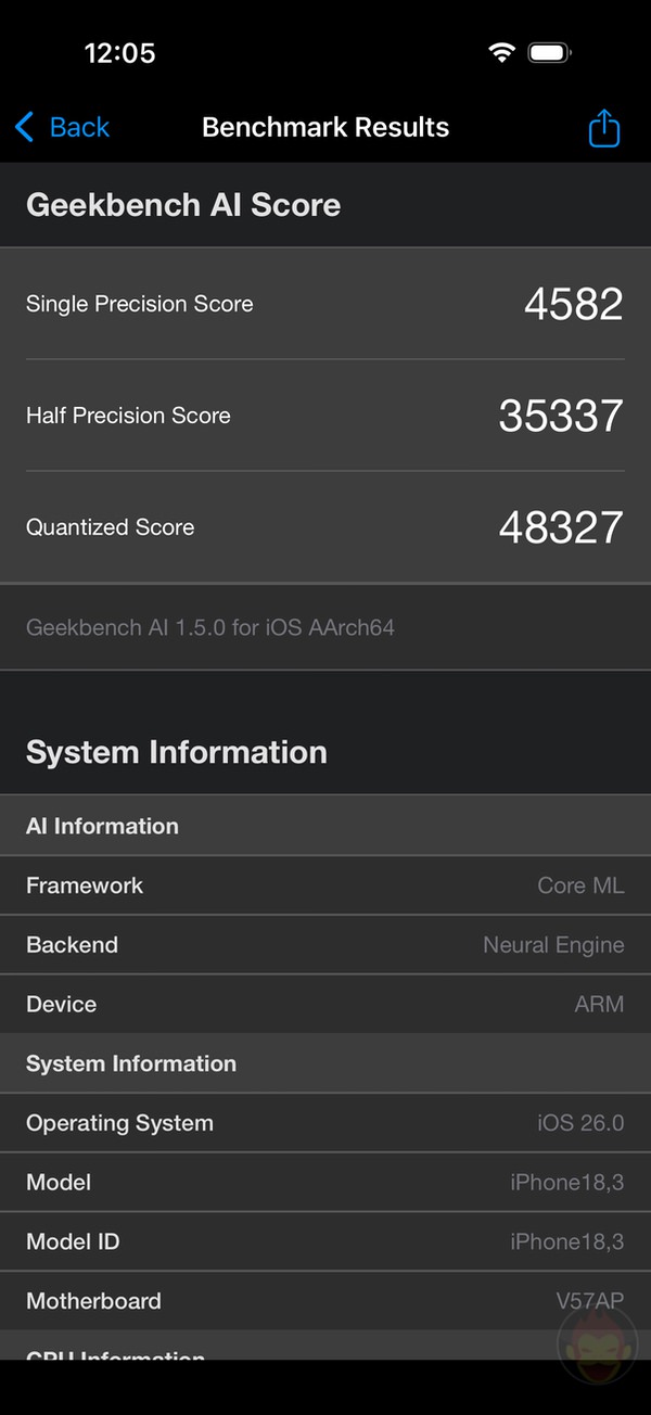 Geekbench AI （Neural Engine）