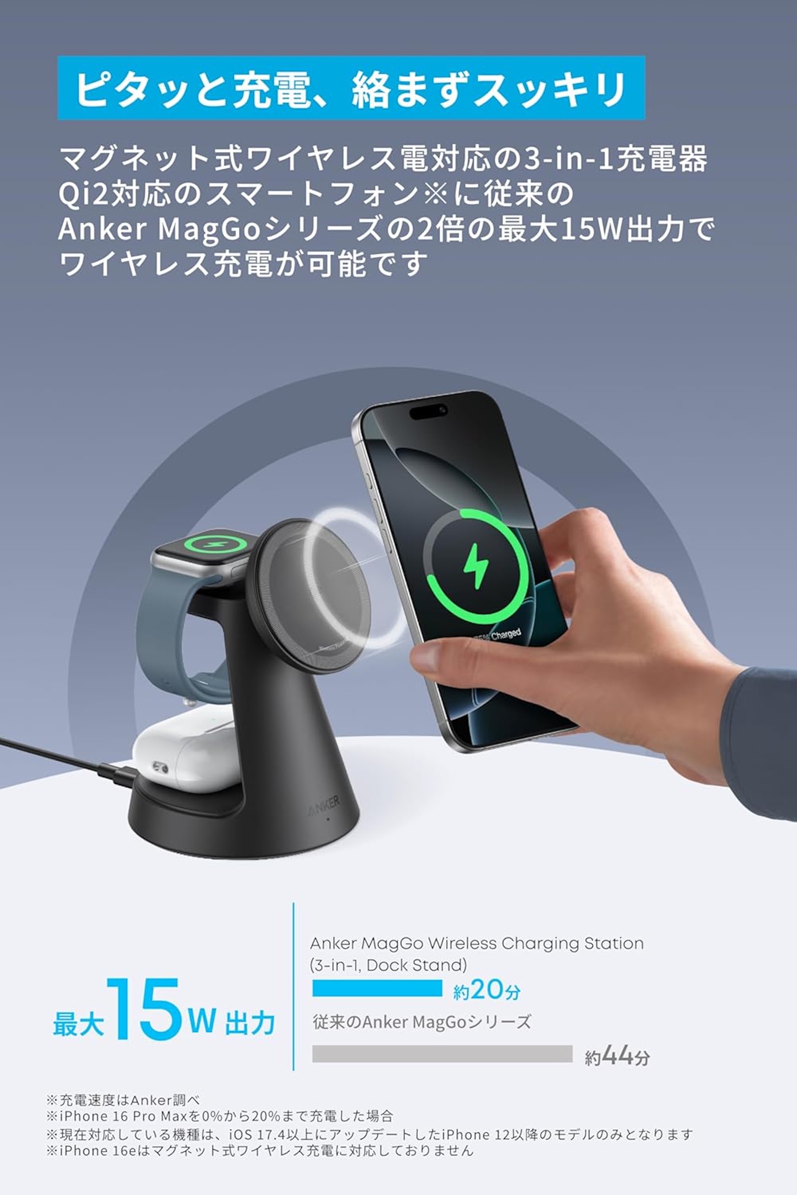 Anker MagGo Dock wireless charing station 3 in 1 1