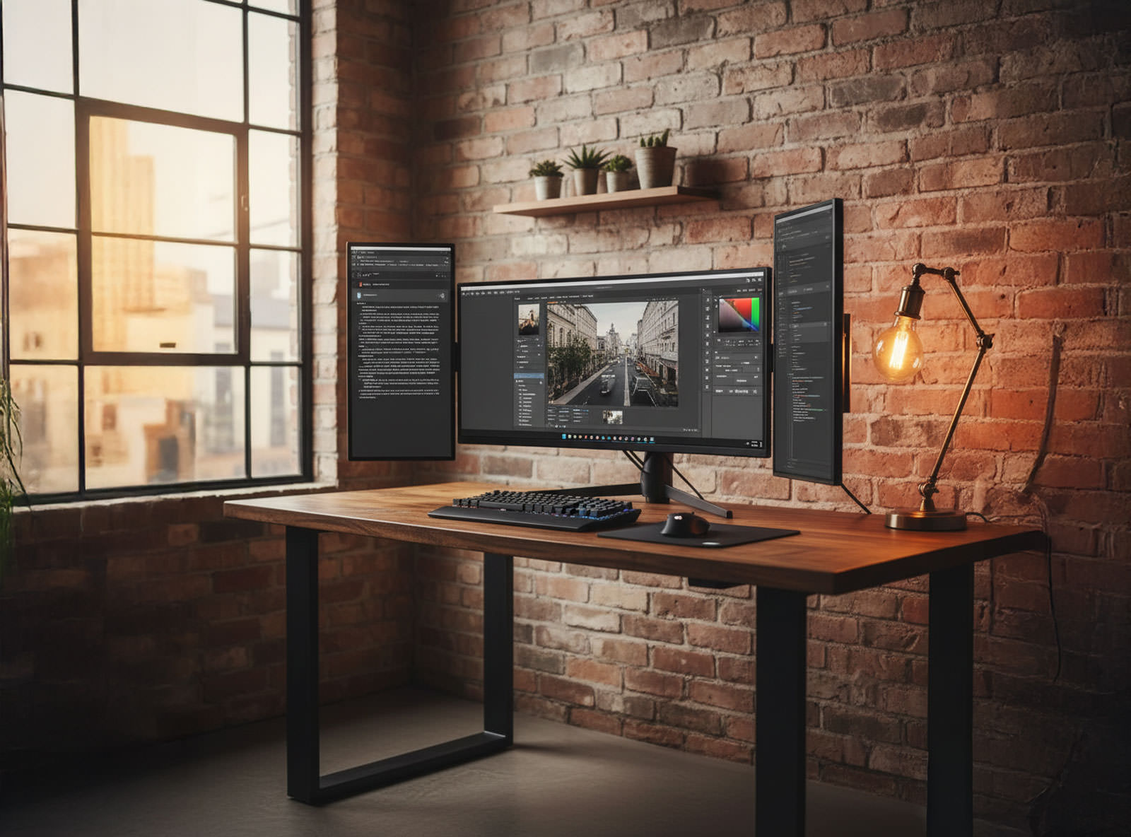 H Shape Monitor Layout 2