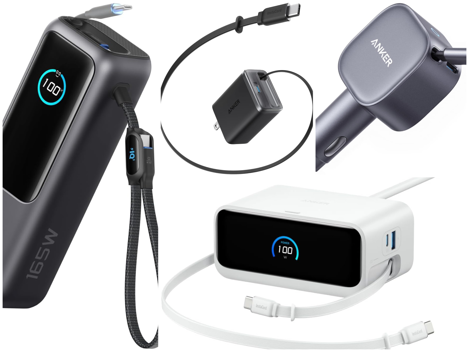 Anker charging devices with Retractable cable