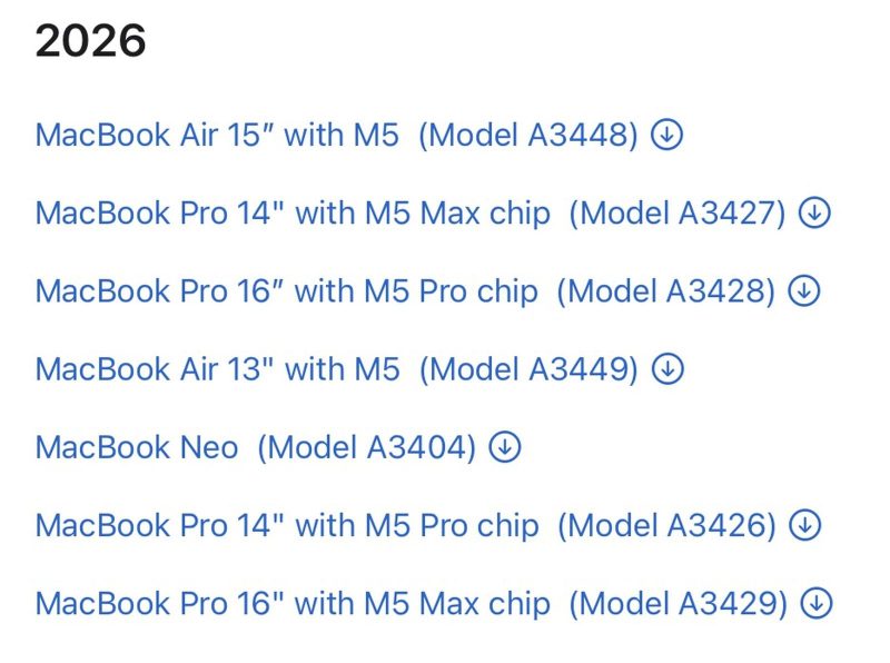 低価格MacBook、正式名称は「MacBook Neo」か。公式書類でうっかり”リーク”